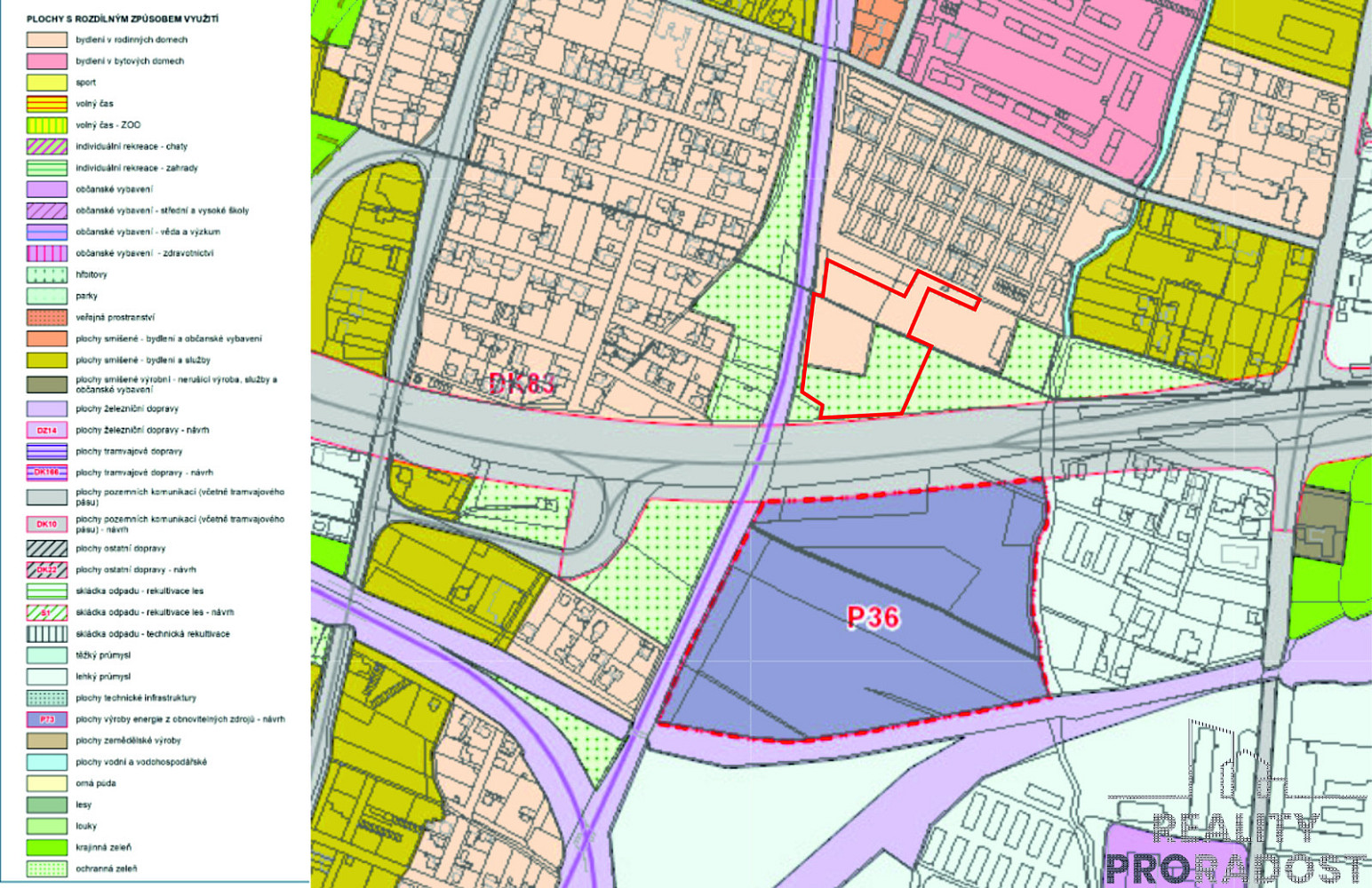 Prodej komerčního pozemku 16 951 m² – pohled 2