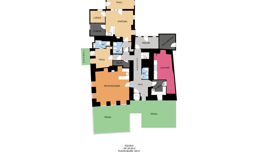 Prodej ubytovacího objektu 340 m², Černá v Pošumaví – náhled fotky 7
