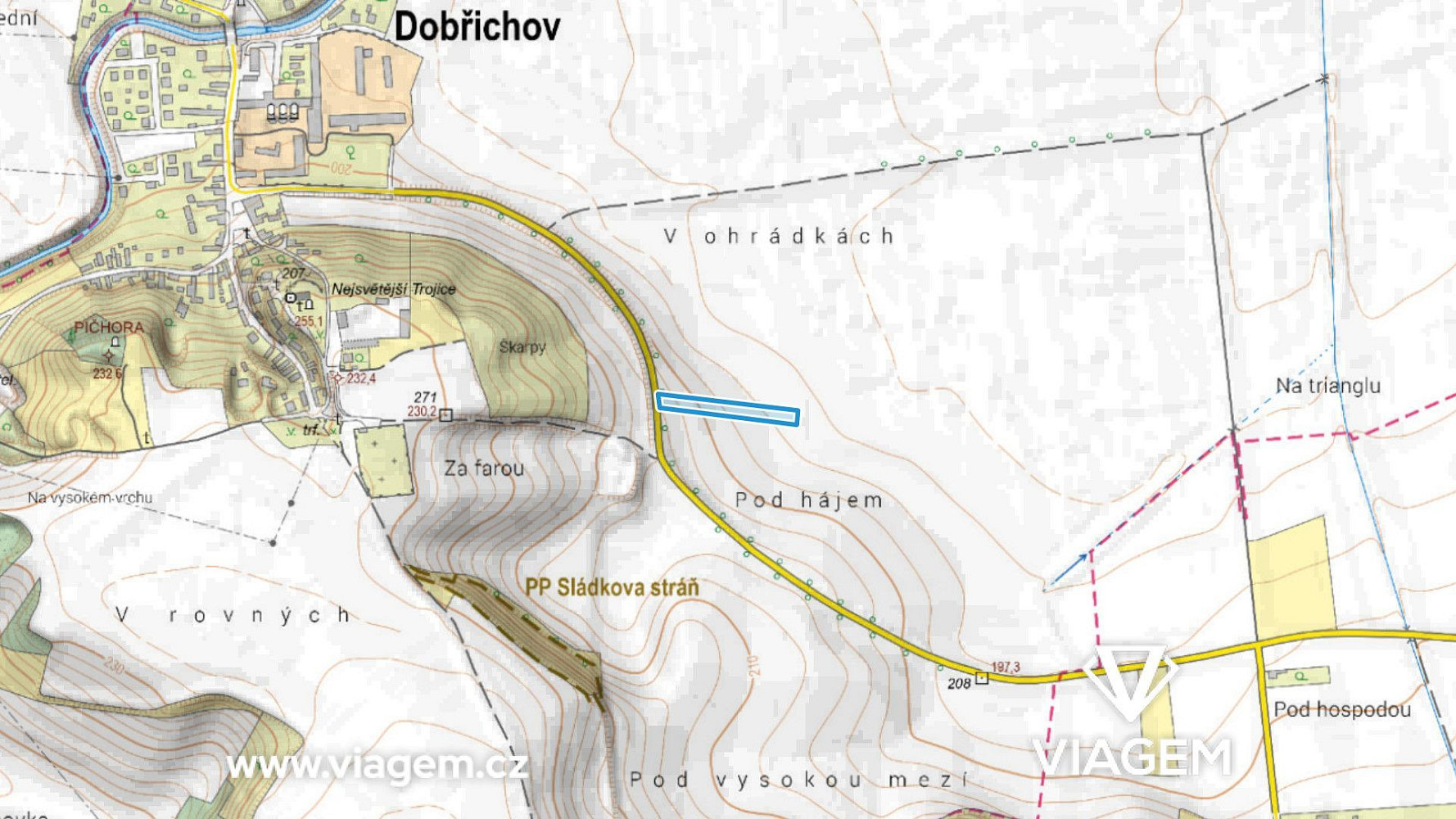 Prodej pole 1 228 m² – fotografie 3