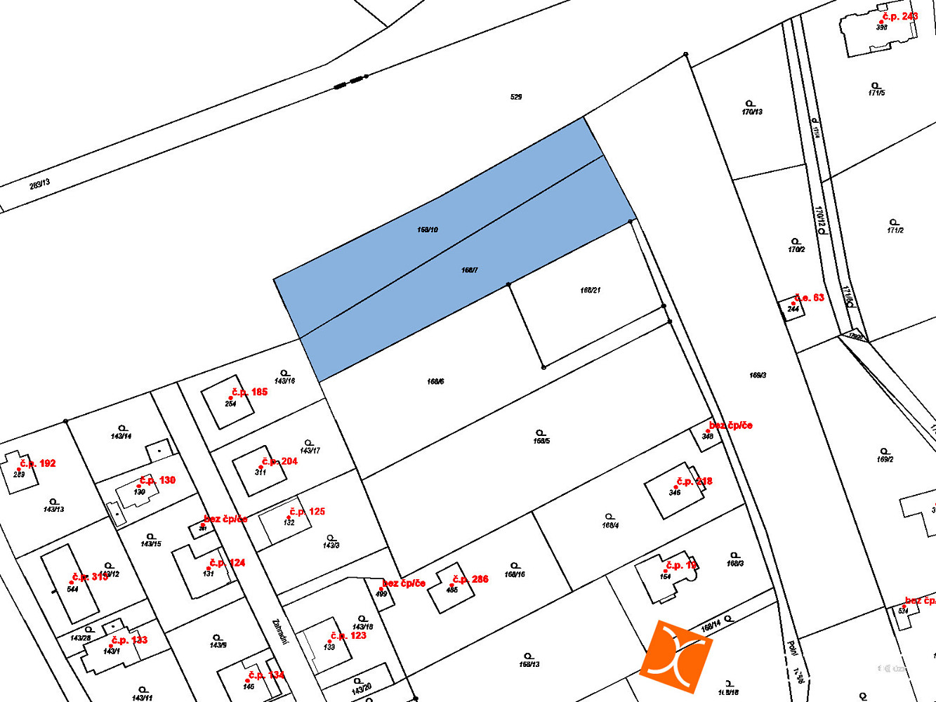 Prodej stavebního pozemku 292 m² – fotografie 3