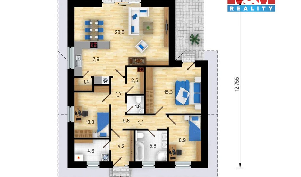 Prodej domu 99 m² s pozemkem 493 m², Krušovice – náhled fotky 3