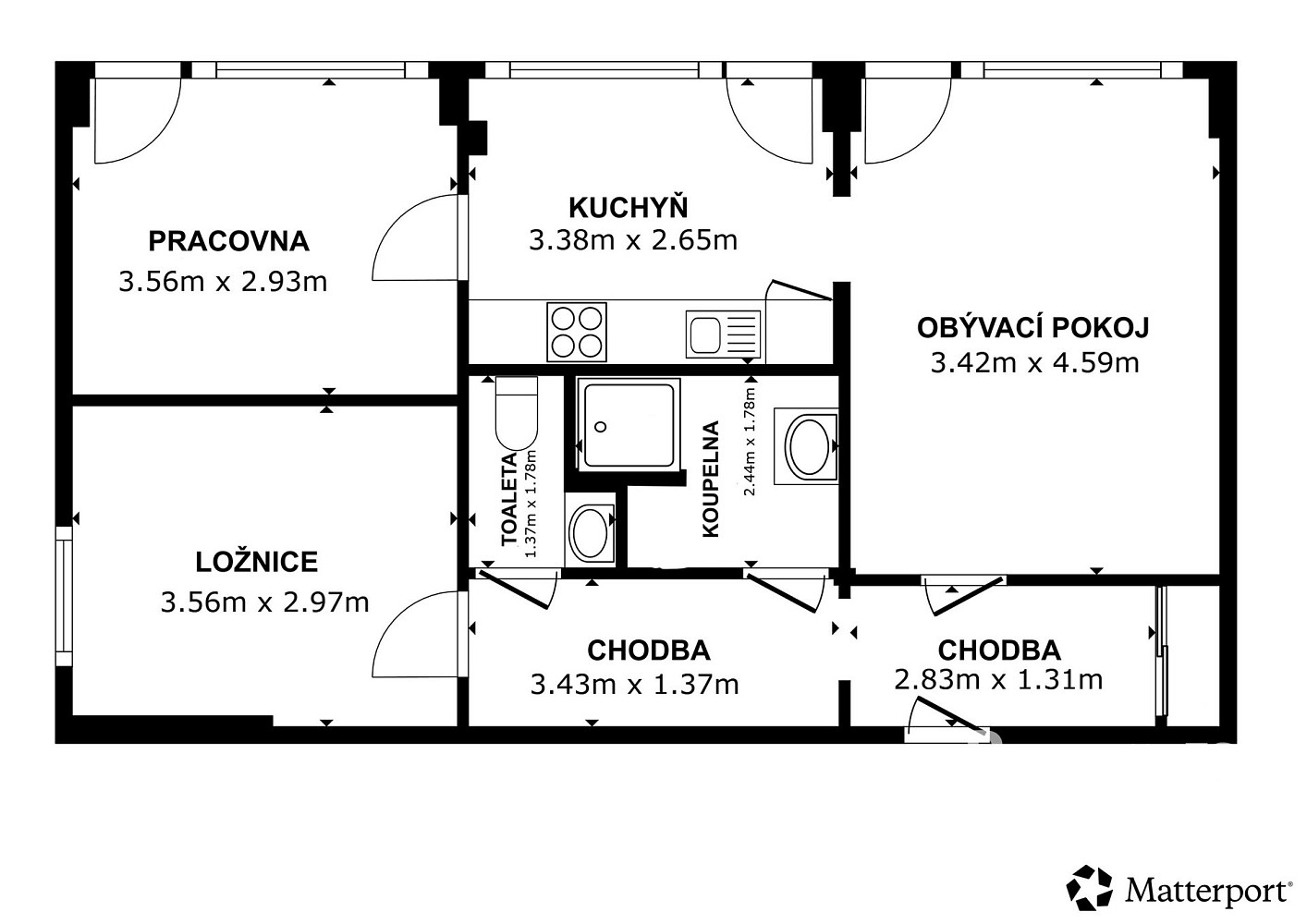 Pronájem bytu 3+1 62 m² — photo 3