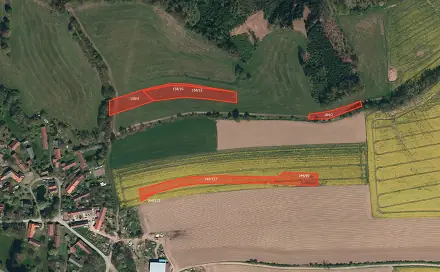 Prodej pole 10 988 m², Křešín - Kramolín, okres Pelhřimov