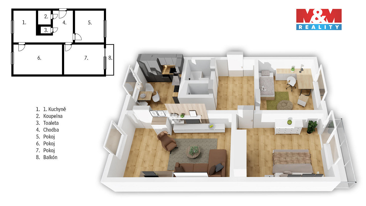 Prodej bytu 3+1 71 m² – fotografie 4