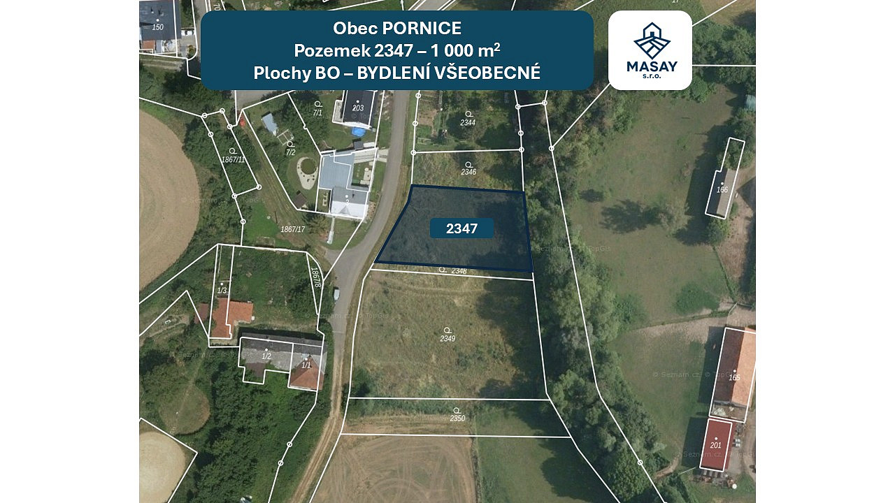 Prodej stavebního pozemku 1 000 m²