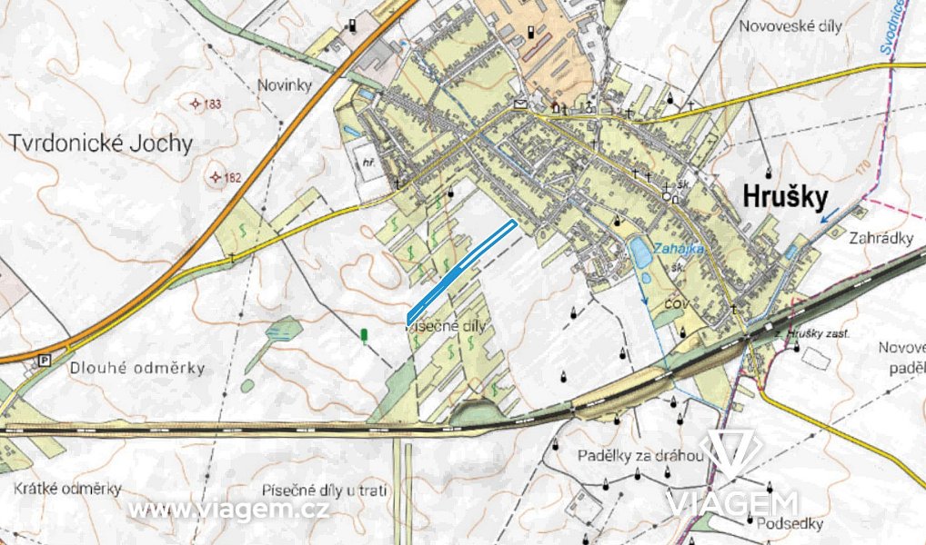 Prodej pole 321 m², Hrušky – náhled fotky 3