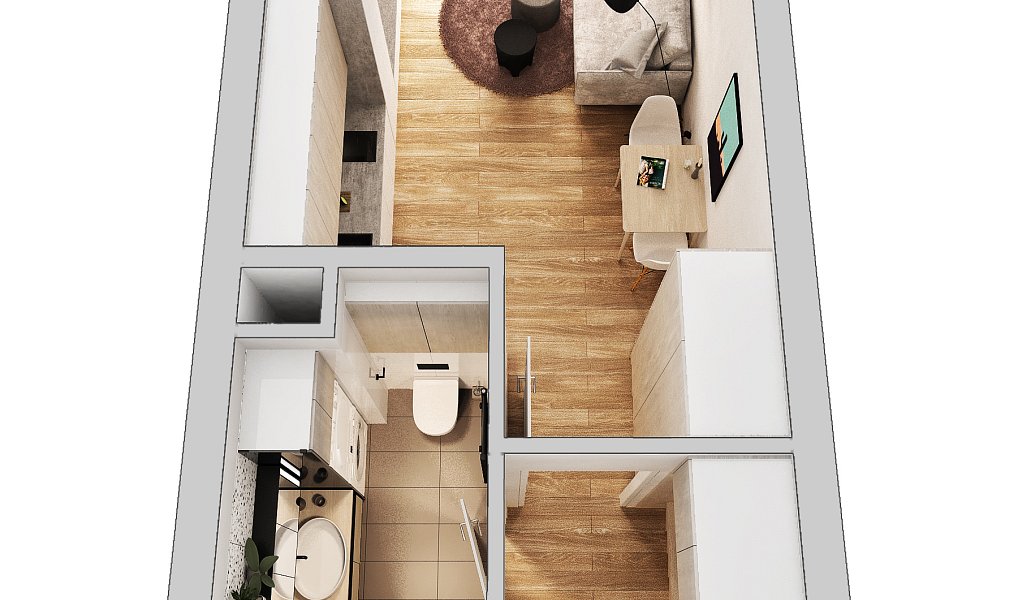 Prodej bytu 1+kk 25 m², Milovice – náhled fotky 10