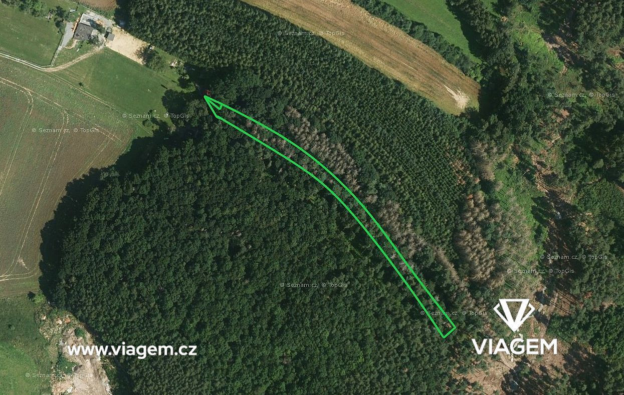 Prodej lesa 1 508 m²