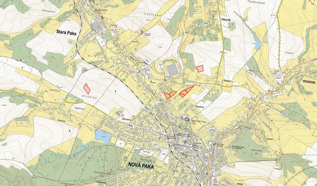Prodej pole 5 313 m², Stará Paka – náhled fotky 3