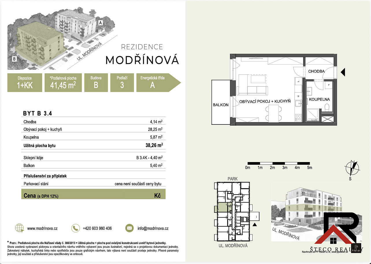 Pronájem bytu 1+kk 38 m² – fotografie 5
