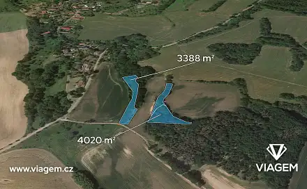 Prodej lesa 714 m², Kravaře, okres Česká Lípa
