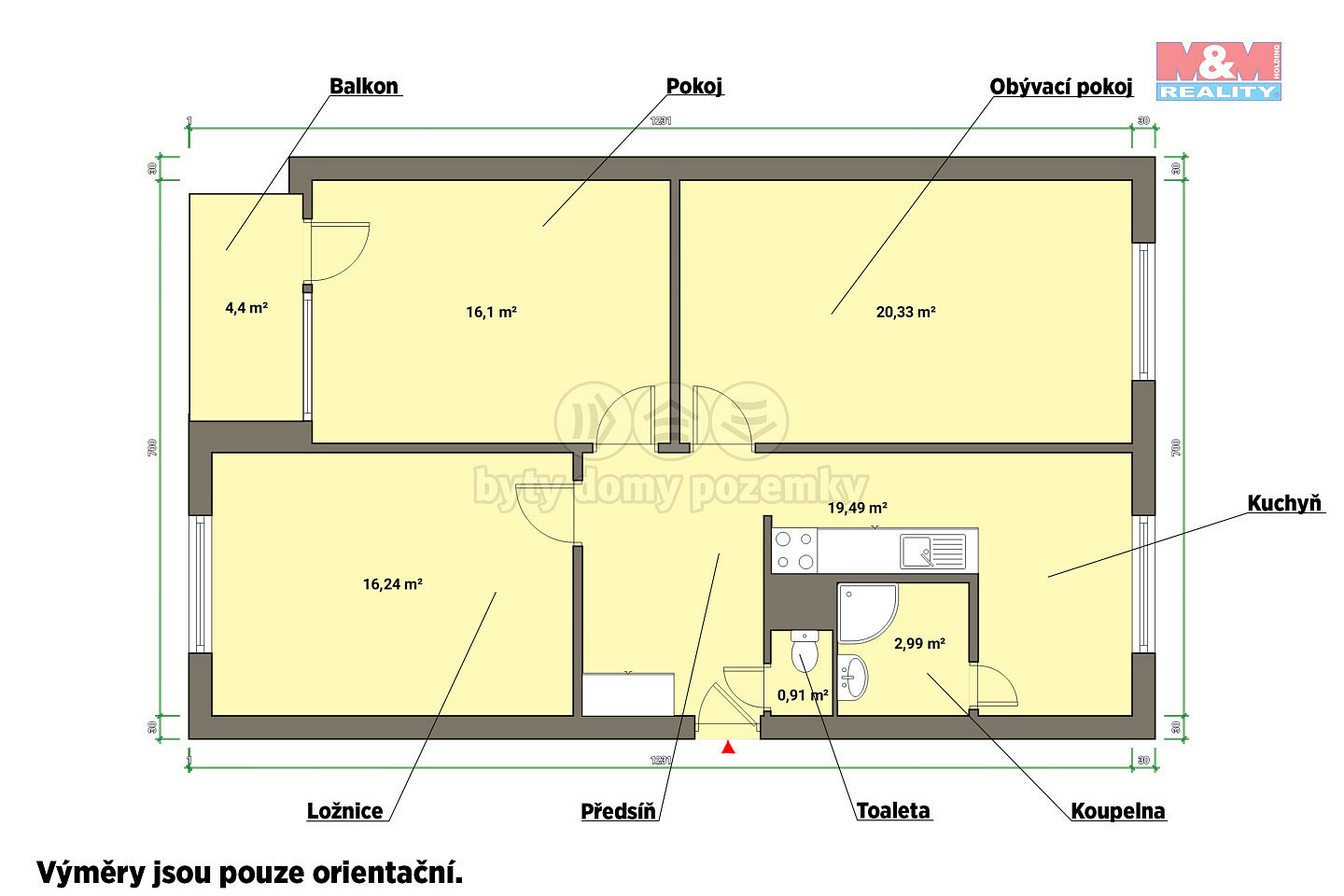 Prodej bytu 3+1 74 m² – fotografie 4