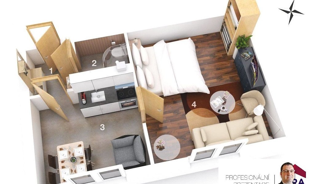 Pronájem bytu 1+1 35 m², Praha – náhled fotky 4