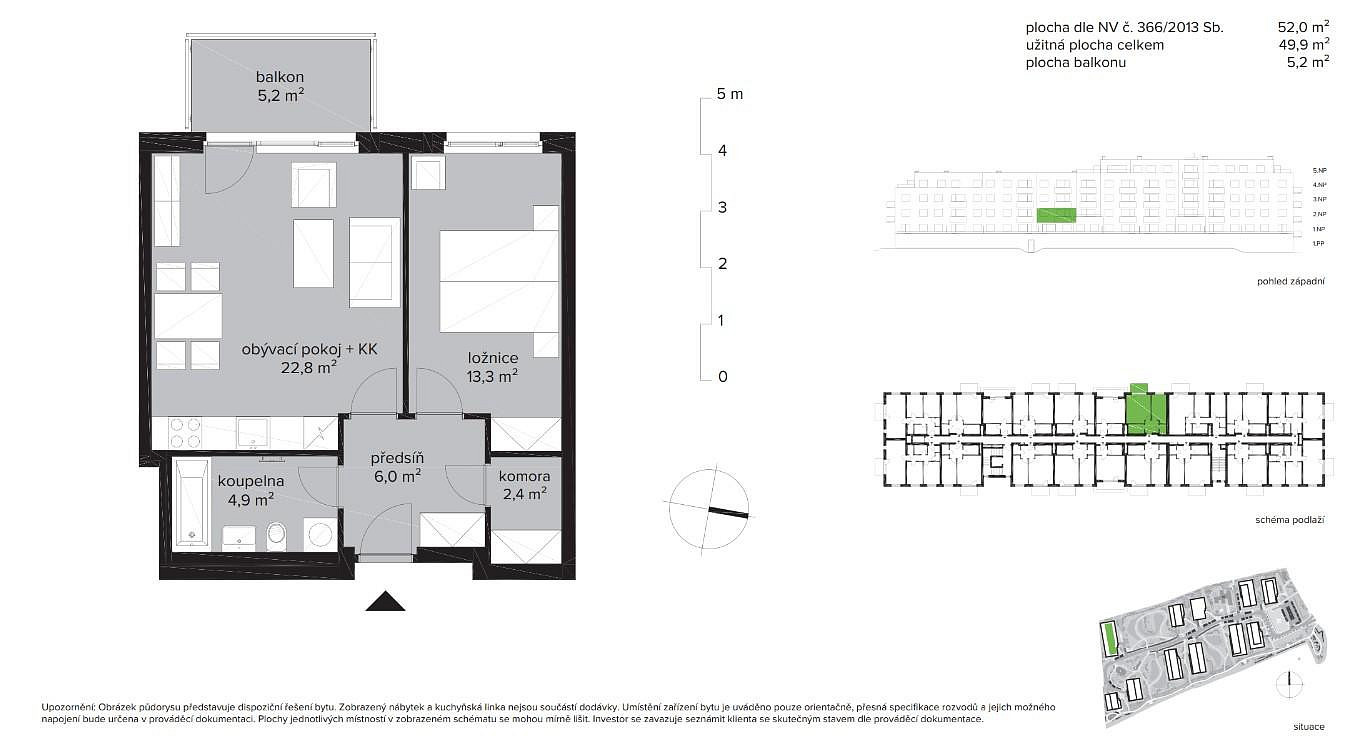 Prodej bytu 2+kk 52 m² — photo 5