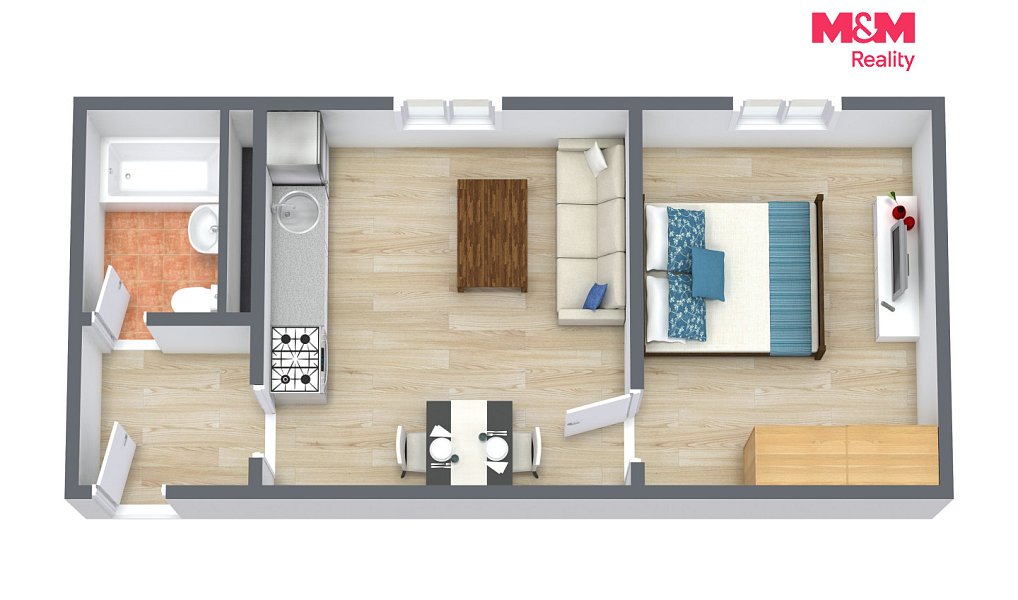Pronájem bytu 2+kk 35 m², Horní Slavkov – náhled fotky 5