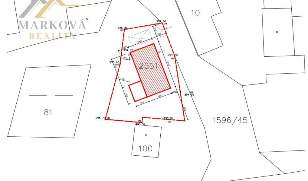 Prodej stavebního pozemku 298 m², Rataje – náhled fotky 2
