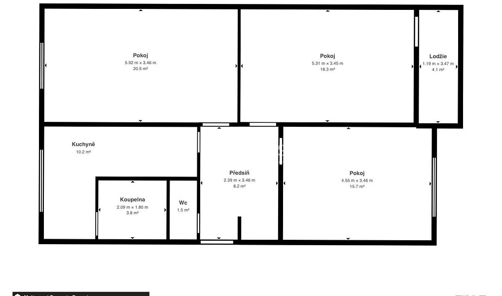 Prodej bytu 3+1 80 m², Jirkov – náhled fotky 8