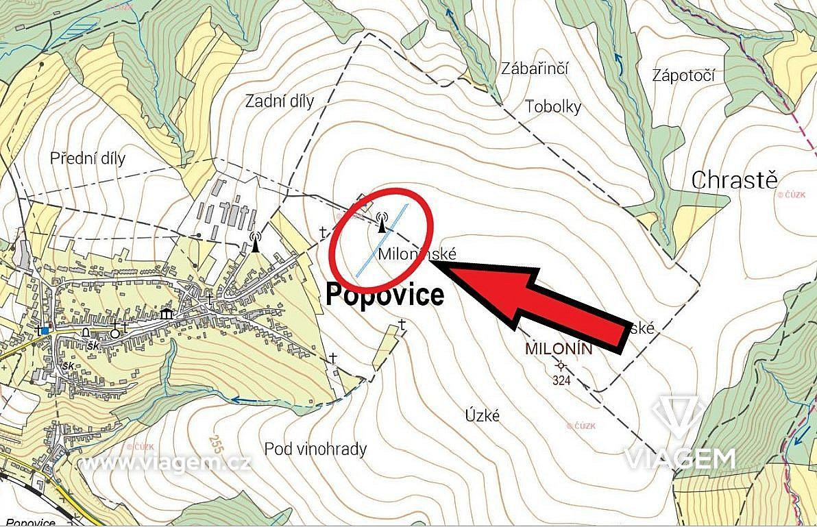 Prodej pole 527 m² – pohled 3