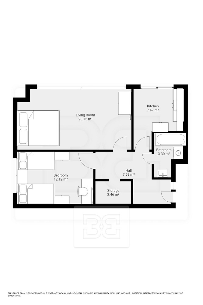 Pronájem bytu 2+1 56 m² – fotografie 3