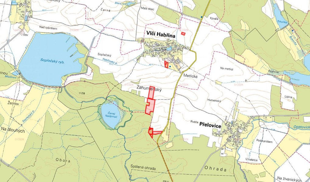 Prodej pole 19 647 m², Vlčí Habřina – náhled fotky 4