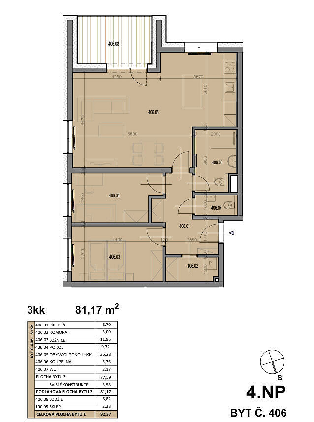 Prodej bytu 3+kk 87 m² – fotografie 5