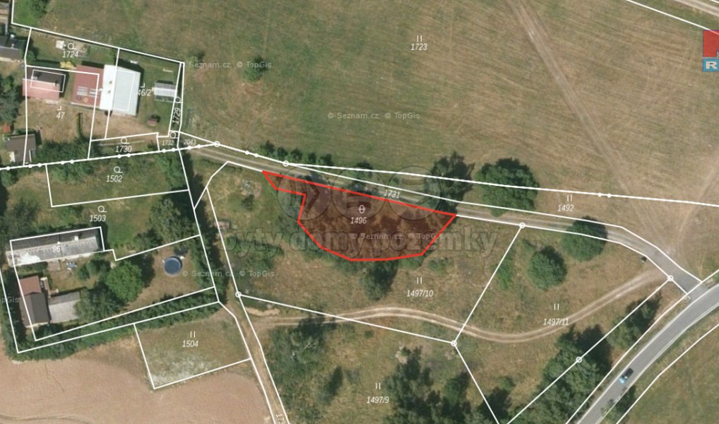 Prodej zahrady 649 m², Krsy – náhled fotky 5