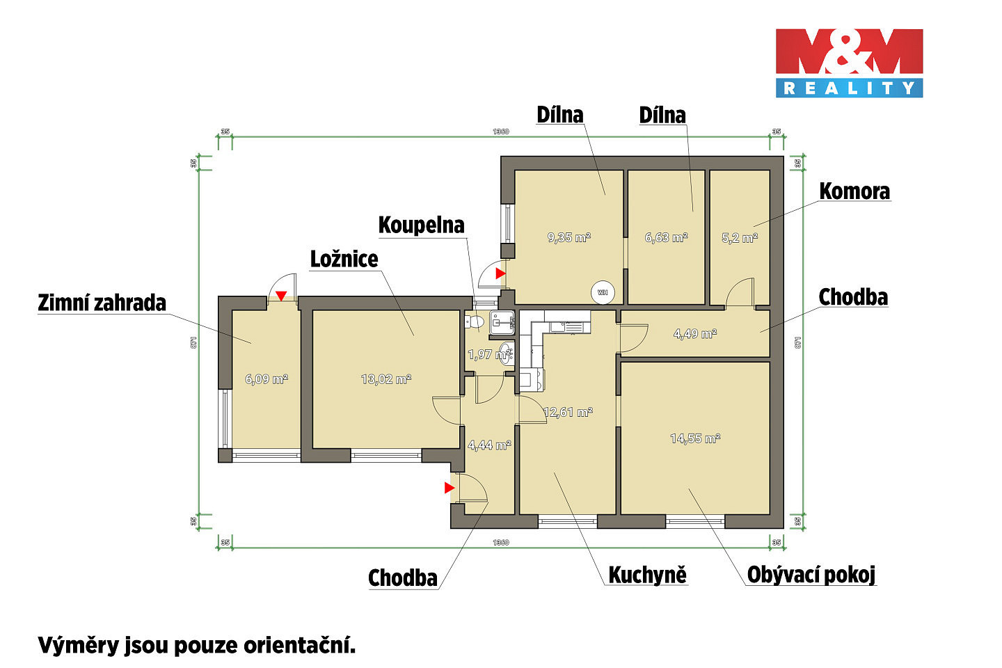 Prodej chaty/chalupy 64 m² s pozemkem 1 373 m² – pohled 3