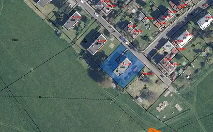 Prodej pozemku 219 m², Trmice, okres Ústí nad Labem