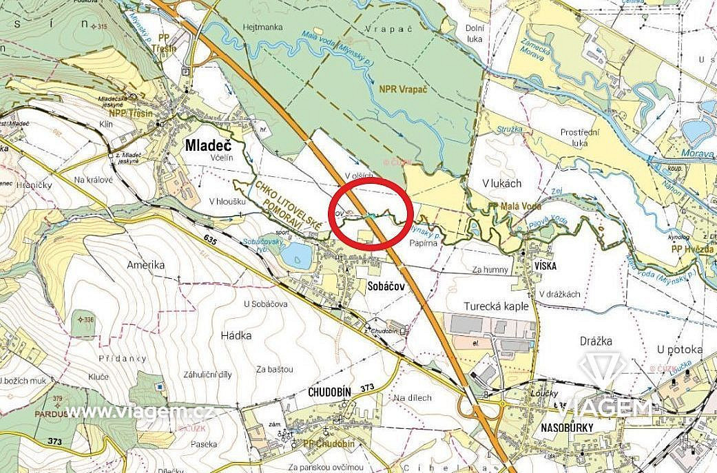 Prodej pole 1 028 m²