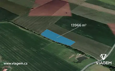 Prodej pole 13 966 m², Jarohněvice, okres Kroměříž