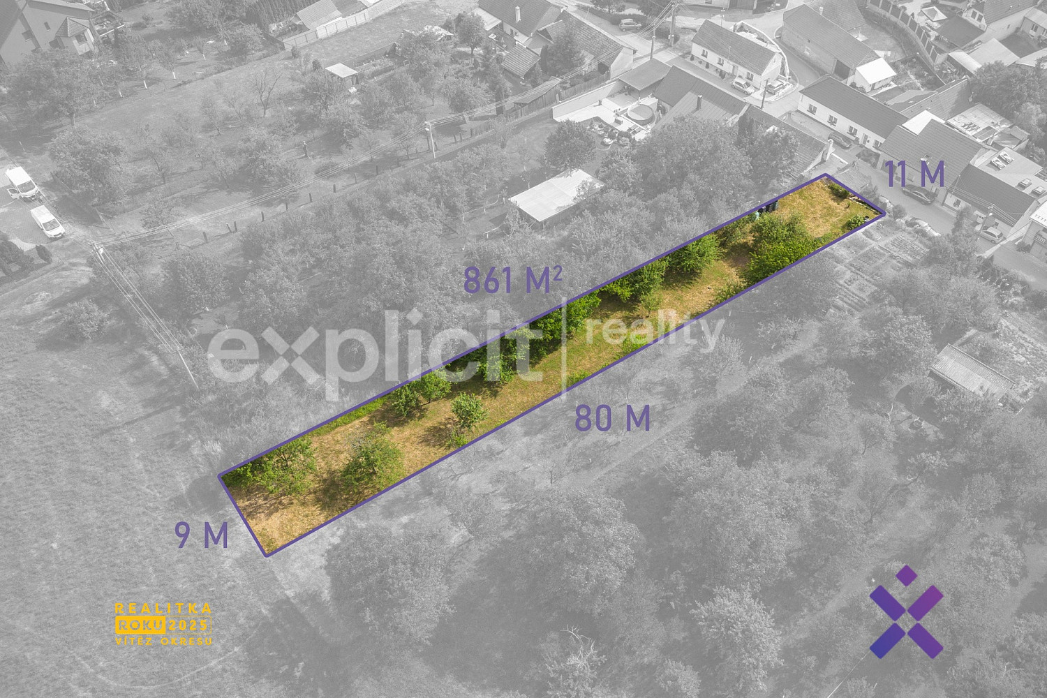 Prodej stavebního pozemku 861 m² — photo 2
