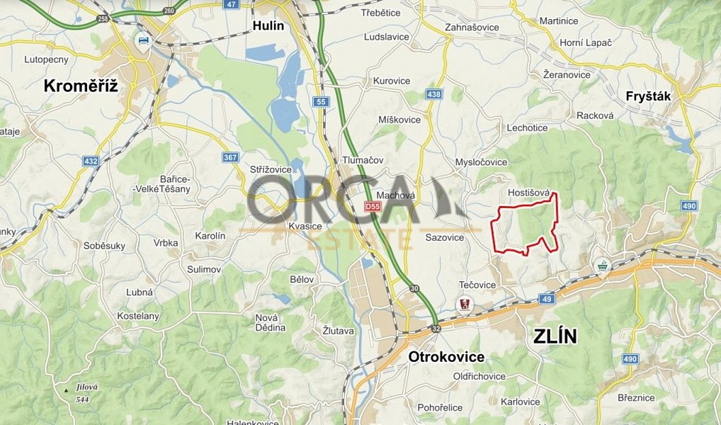 Prodej pole 1 505 m², Zlín – náhled fotky 4