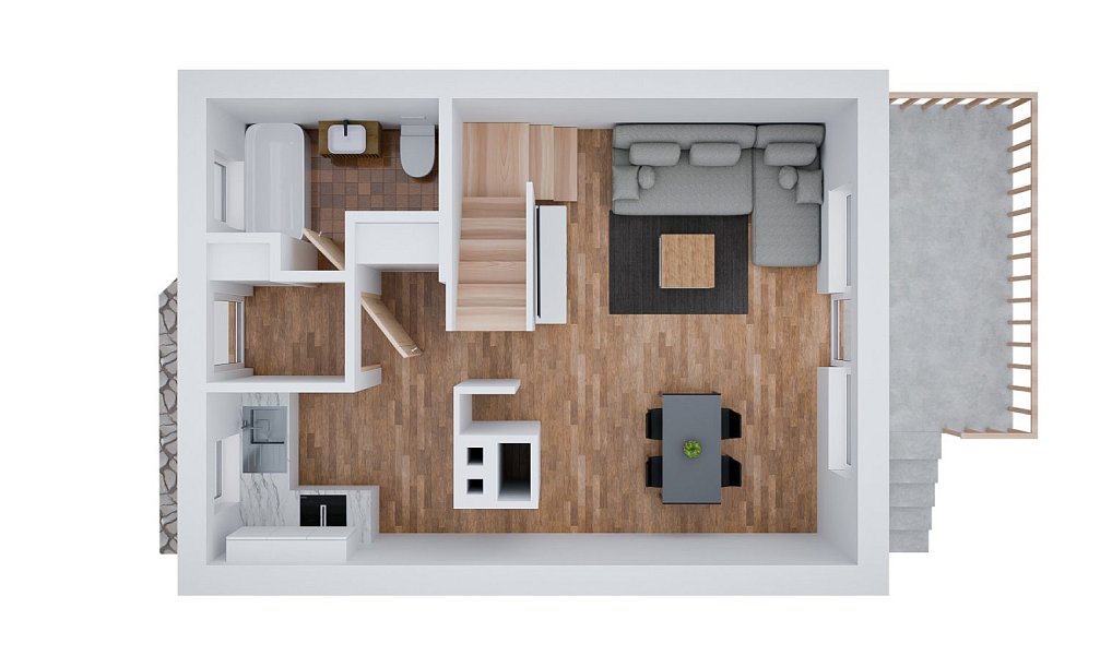 Prodej chaty/chalupy 96 m² s pozemkem 376 m², Římov – náhled fotky 14