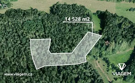 Prodej lesa 2 075 m², Volyně, okres Strakonice