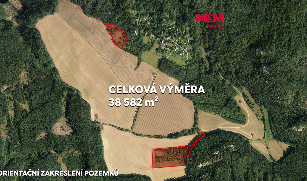 Prodej pozemku, 38582 m², Hvězda - Česká Lípa, Blíževedly