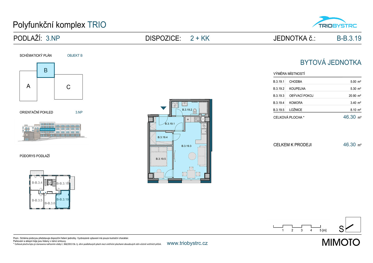 Prodej bytu 2+kk 46 m² - Ansicht 2