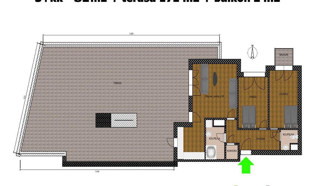 Prodej bytu 3+kk 81 m², Praha – náhled fotky 10