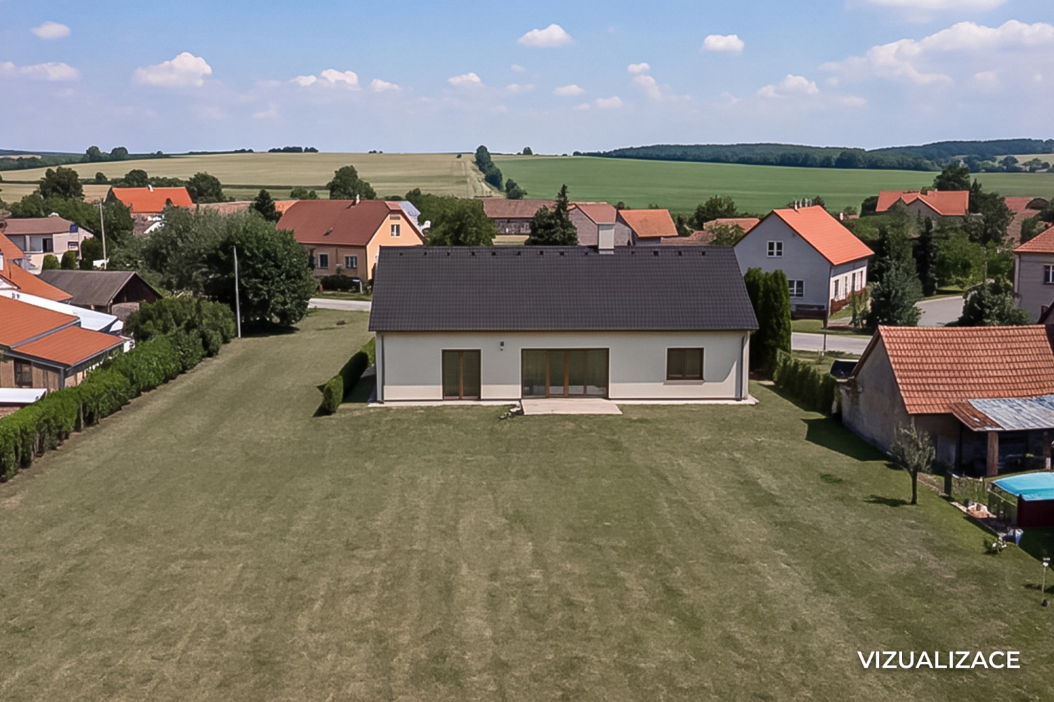 Prodej stavebního pozemku 2 463 m² – pohled 4