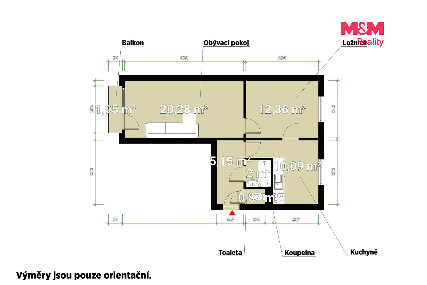 Pronájem bytu 2+1 51 m² – fotografie 5