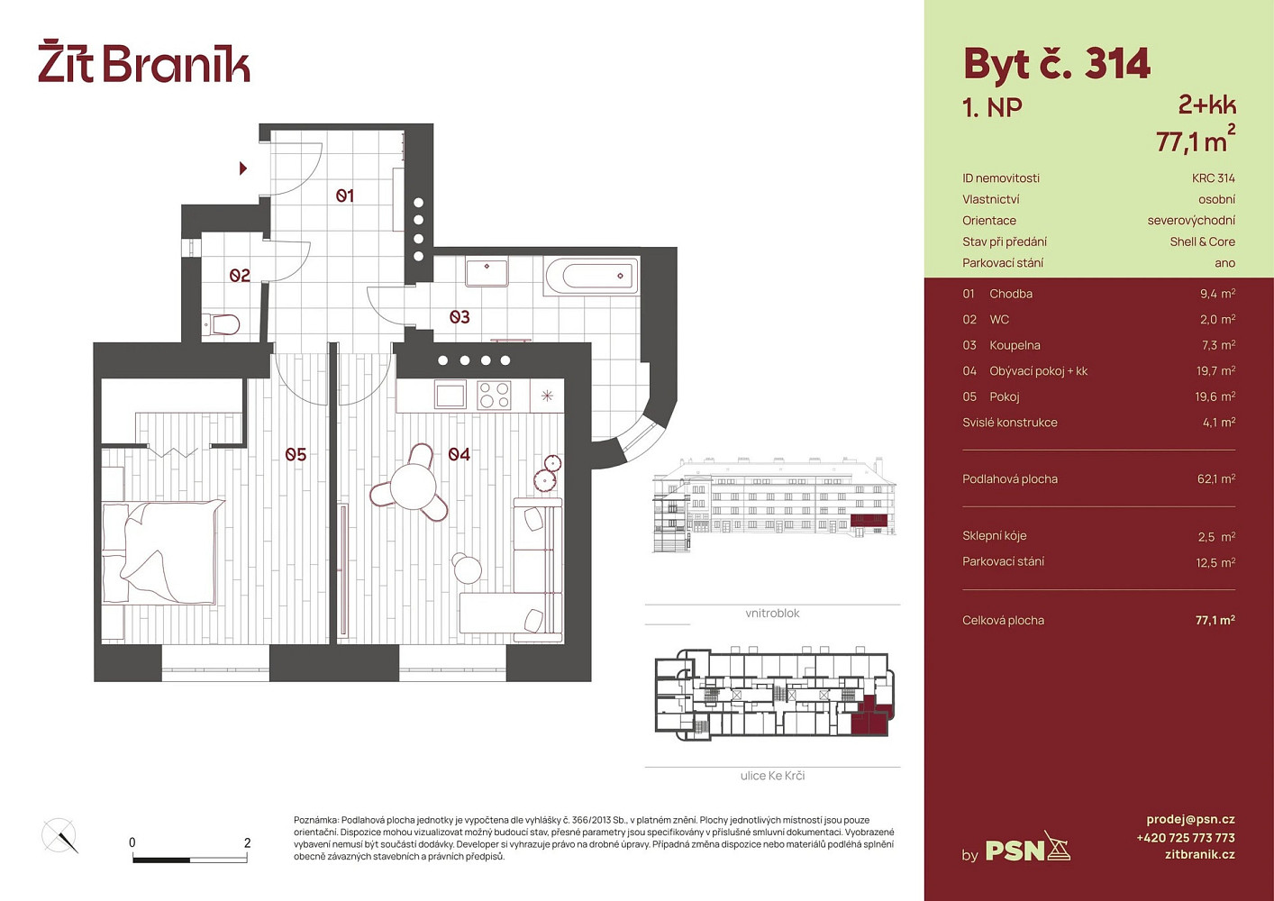 Prodej bytu 2+kk 58 m² – fotografie 2