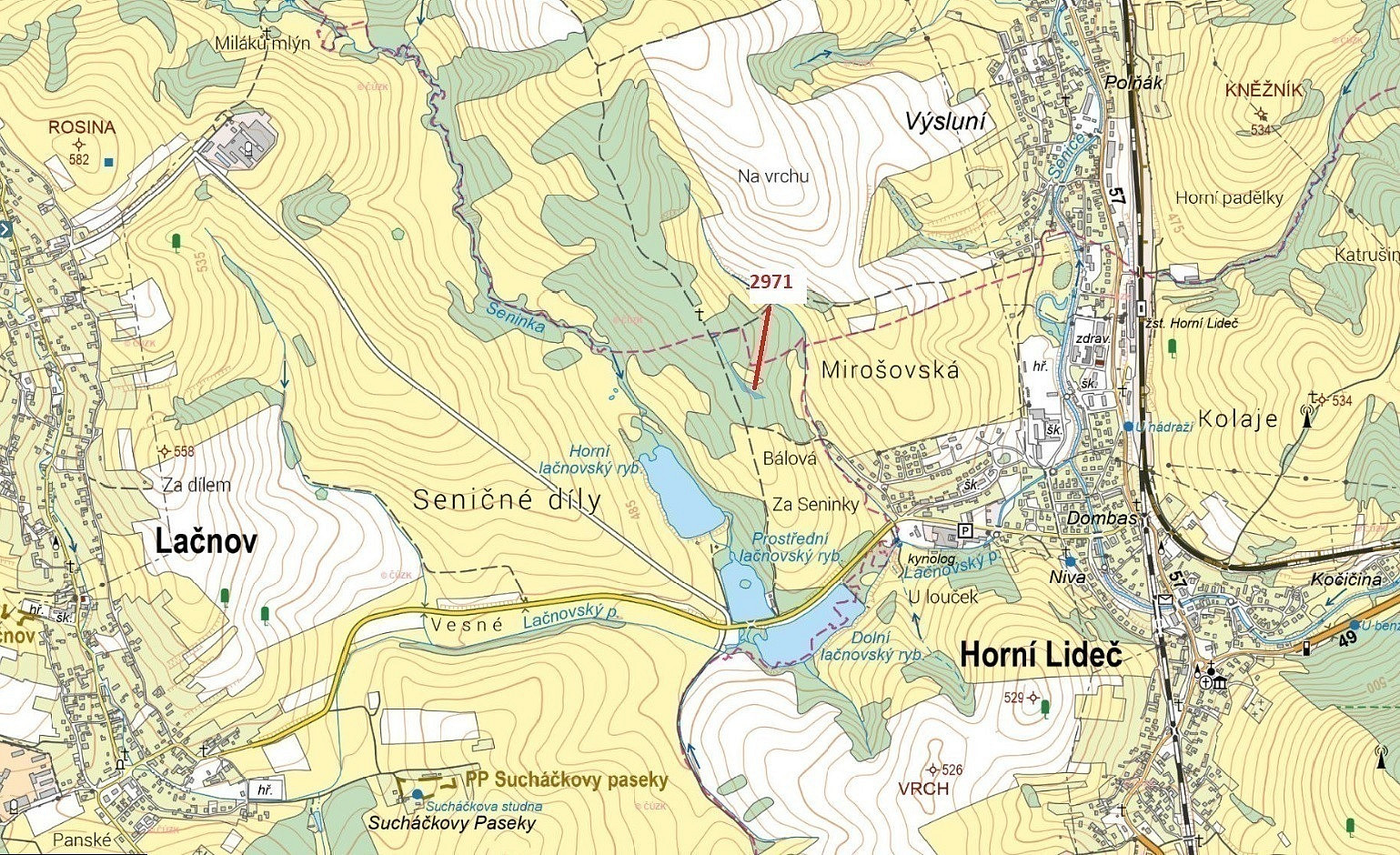 Dražba lesa 1 723 m²