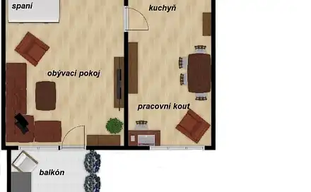 Pronájem bytu 2+kk 54 m²