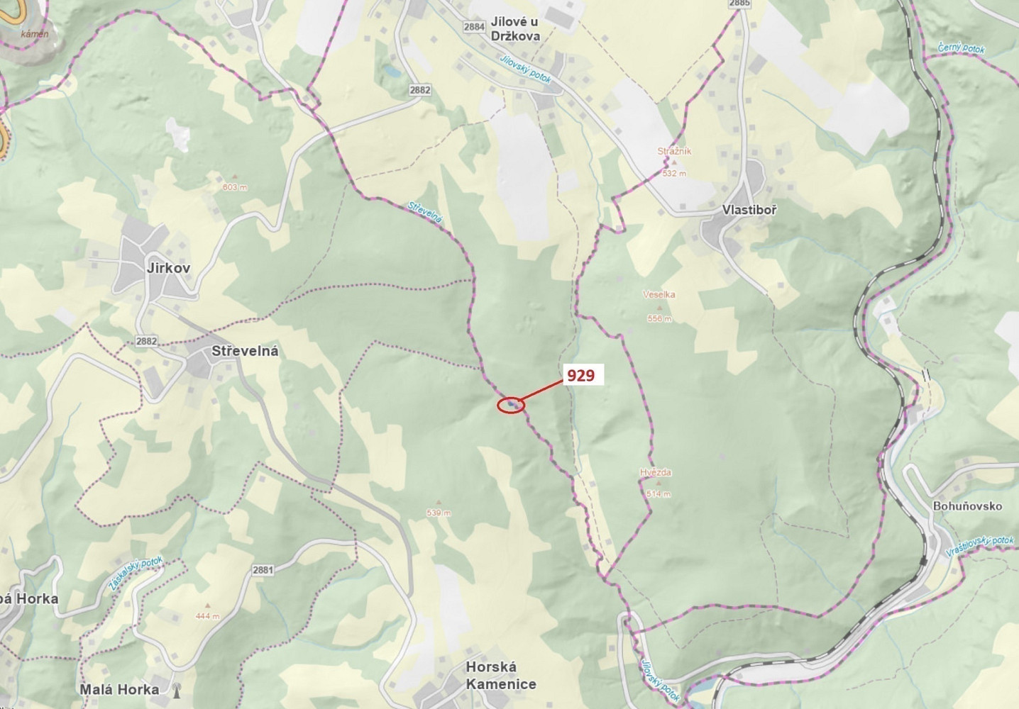Dražba lesa 151 m²
