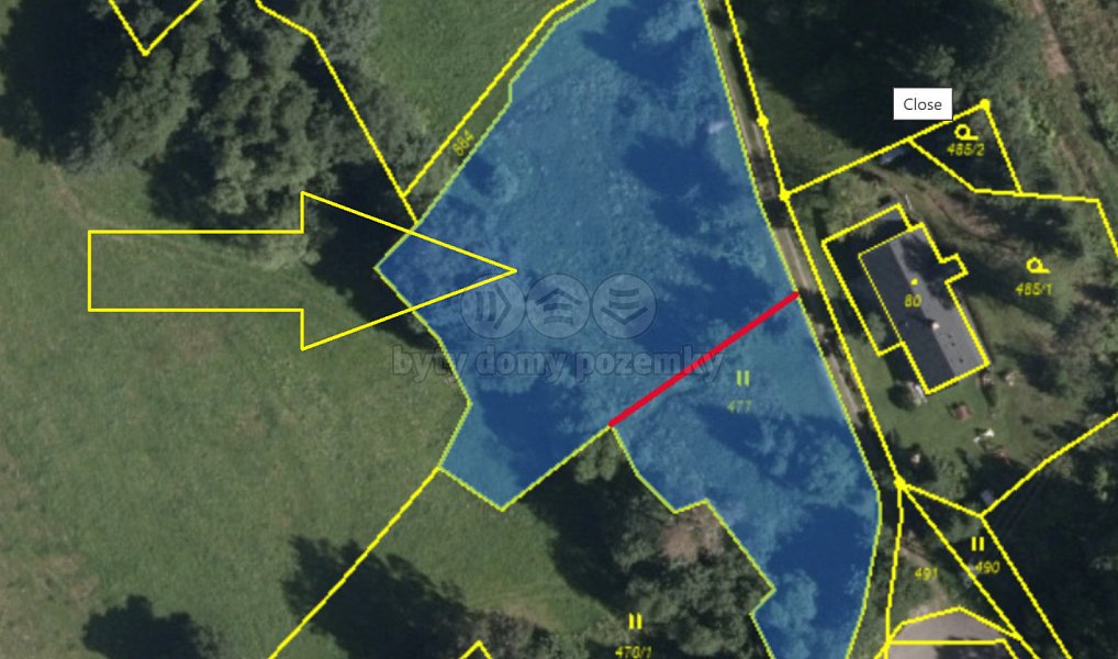 Prodej zahrady 2 000 m², Bernartice – náhled fotky 3