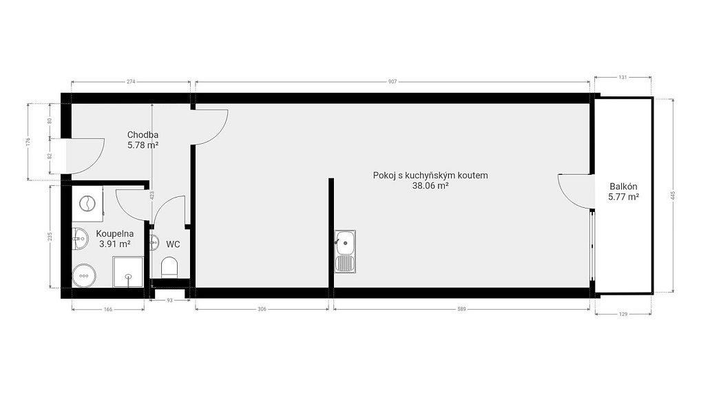 Prodej bytu 2+kk 50 m², Lipno nad Vltavou – náhled fotky 12