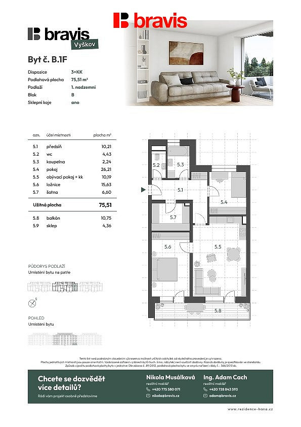 Prodej bytu 3+kk 91 m² – fotografie 5