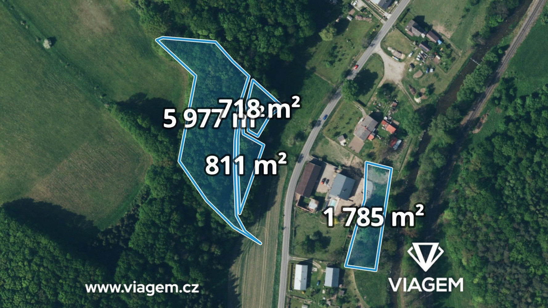 Prodej lesa 1 161 m²