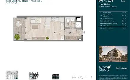 Prodej bytu 1+kk 32 m²