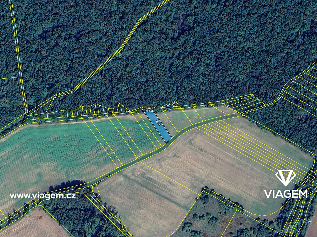 Pole 1 387 m², Podíl 50 % o výměře 694 m² – pohled 4