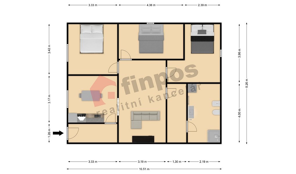 Prodej bytu 4+kk 78 m², Netvořice – náhled fotky 6